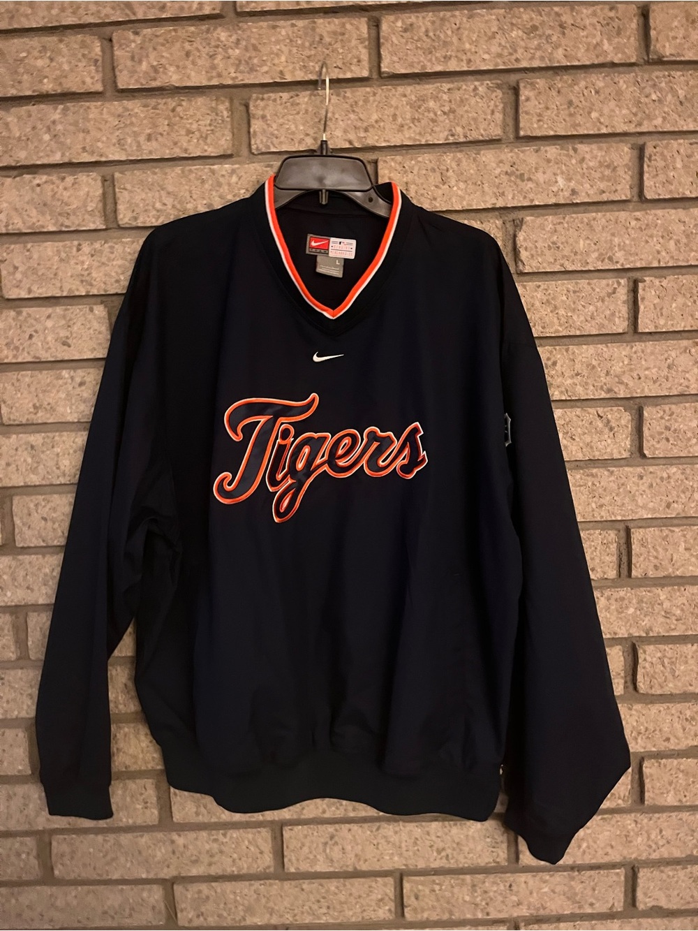 Vintage Nike Detroit Tigers MLB Pullover Windbreaker Men’s Large Navy. Y2K